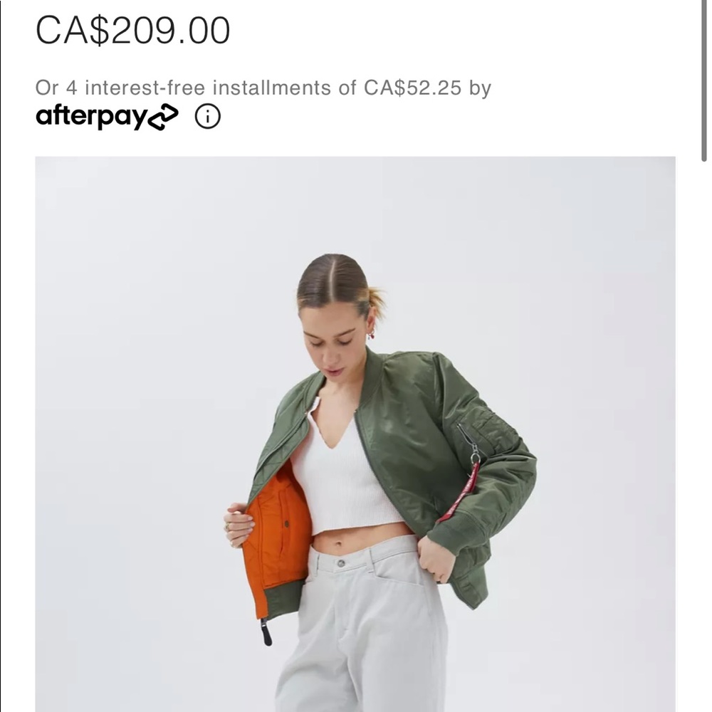 Alpha industries bomber jacket